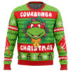 Cowabunga Raphael Christmas PC men sweatshirt FRONT mockup - TMNT Shop